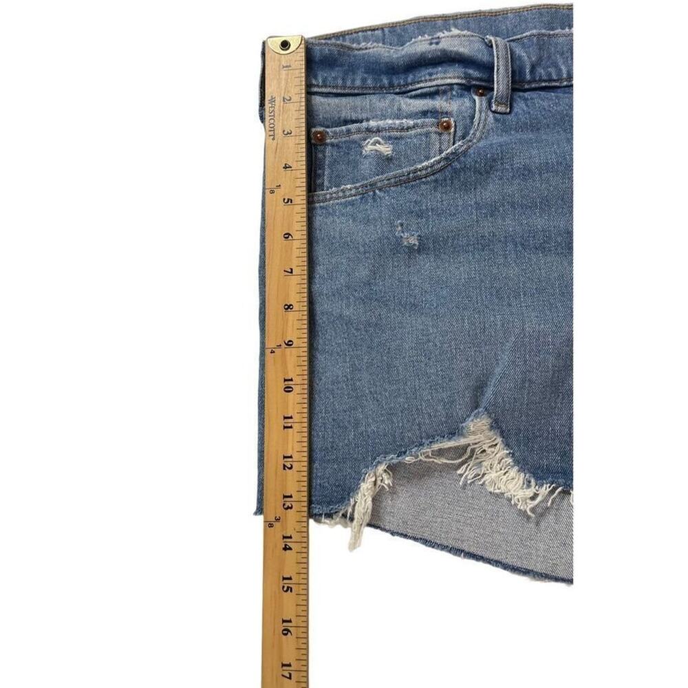 Abercrombie & Fitch The Mom Short Jeans Distressed Plus Size Denim 36/22 New - Picture 6 of 14